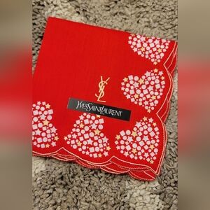 YSL handkerchief bandana hearts yves saint laurent